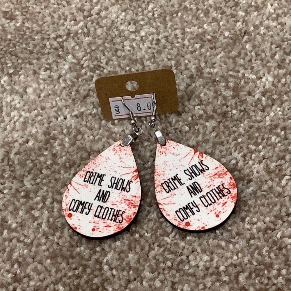 🌟Add On Item: Crime Show Resin Earrings